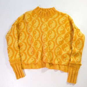 free people ying yang knit sweater cardigan y2k 2000s
